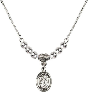 Collar de cristal de Santa Marina | 1/2 pulgada | Cuentas de 4 mm | N22-9379