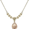Saint Aidan of Lindesfarne Crystal Necklace | 1/2 inch | 4mm Beads   14kt Gold Filled