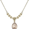 Saint Theodora Crystal Necklace | 1/2 inch | 4mm Beads   14kt Gold Filled
