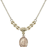 Saint Raymond of Penafort Crystal Necklace | 1/2 inch | 4mm Beads   14kt Gold Filled