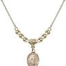 Saint Raymond of Penafort Crystal Necklace | 1/2 inch | 4mm Beads   14kt Gold Filled