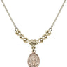 Saint Bernadine of Sienna Crystal Necklace | 1/2 inch | 4mm Beads   14kt Gold Filled