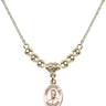 Blessed Miguel Pro Crystal Necklace | 1/2 inch | 4mm Beads   14kt Gold Filled