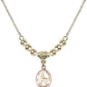 Blessed Emilee Doultremont Crystal Necklace | 1/2 inch | 4mm Beads   14kt Gold Filled