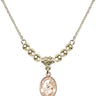 Saint Jacob of Nisibis Crystal Necklace | 1/2 inch | 4mm Beads   14kt Gold Filled