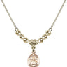 Saint Daria Crystal Necklace | 1/2 inch | 4mm Beads   14kt Gold Filled