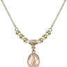 Saint Nathanael Crystal Necklace | 1/2 inch | 4mm Beads   14kt Gold Filled