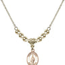 Saint Eligius of Noyon Crystal Necklace | 1/2 inch | 4mm Beads   14kt Gold Filled
