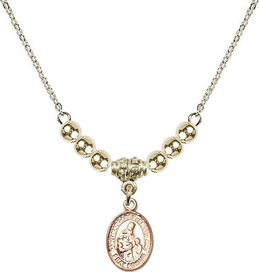 Collar de cristal de Santa Margarita de Escocia | 1,27 cm | Cuentas de 4 mm