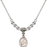 Saint Margaret of Scotland Crystal Necklace | 1/2 inch | 4mm Beads   Sterling Silver
