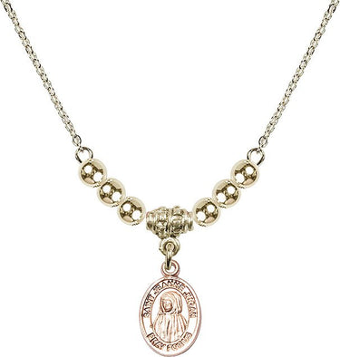 Collar de cristal de Santa Juana Jugan | 1/2 pulgada | Cuentas de 4 mm