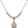 Saints Peter & Paul Crystal Necklace | 1/2 inch | 4mm Beads   14kt Gold Filled