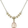 Saint Lydia Purpuraria Crystal Necklace | 1/2 inch | 4mm Beads   14kt Gold Filled