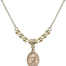 Saint Damien of Molokai Crystal Necklace | 1/2 inch | 4mm Beads   14kt Gold Filled