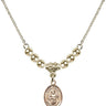 Saint Dismas Crystal Necklace | 1/2 inch | 4mm Beads   14kt Gold Filled