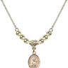 Our Lady of Czestochowa Crystal Necklace | 1/2 inch | 4mm Beads   14kt Gold Filled