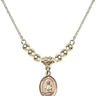 Saint Lucy Crystal Necklace | 1/2 inch | 4mm Beads   14kt Gold Filled