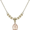 Saint Andre Bessette Crystal Necklace | 1/2 inch | 4mm Beads   14kt Gold Filled