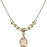 Saint Mary Mackillop Crystal Necklace | 1/2 inch | 4mm Beads   14kt Gold Filled