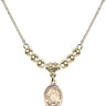 Saint Maria Bertilla Boscardin Crystal Necklace | 1/2 inch | 4mm Beads   14kt Gold Filled