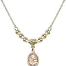 Saint Claude de la Colombiere Crystal Necklace | 1/2 inch | 4mm Beads   14kt Gold Filled