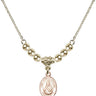 Saint Jadwiga of Poland Crystal Necklace | 1/2 inch | 4mm Beads   14kt Gold Filled