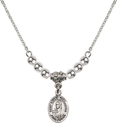 St. Kateri Tekakwitha Crystal Necklace | 1/2 inch | 4mm Beads | N22-9438