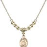 Saint Norbert of Xanten Crystal Necklace | 1/2 inch | 4mm Beads   14kt Gold Filled