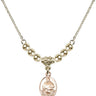 Pope Francis Crystal Necklace | 1/2 inch | 4mm Beads   14kt Gold Filled