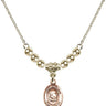 Saint Pope John XXIII Crystal Necklace | 1/2 inch | 4mm Beads   14kt Gold Filled