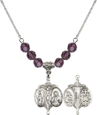 Novena Birthstone Necklace | 7/8 inch | 6mm Beads