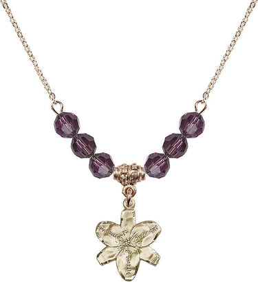 Chastity Birthstone Necklace | 5/8 inch | 6mm Beads