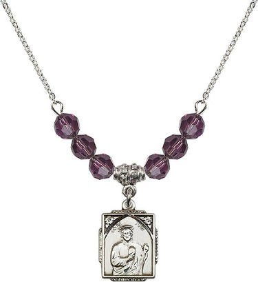 St. Jude Birthstone Necklace | 5/8 inch | 6mm Beads | N30-0804J