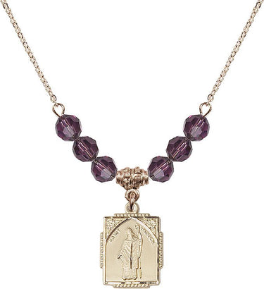 Saint Patrick Birthstone Necklace | 3/4 inch | 6mm Beads | N30-0804PA