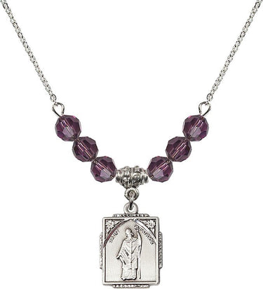 Saint Patrick Birthstone Necklace | 3/4 inch | 6mm Beads | N30-0804PA