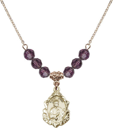 St. Jude Birthstone Necklace | 3/4 inch | 6mm Beads