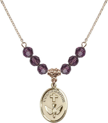 Confirmation Birthstone Necklace | 3/4 inch | 6mm Beads