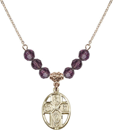 5-Way / Holy Spirit Birthstone Necklace | 3/4 inch | 6mm Beads
