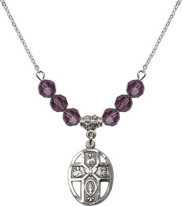 5-Way / Holy Spirit Birthstone Necklace | 3/4 inch | 6mm Beads
