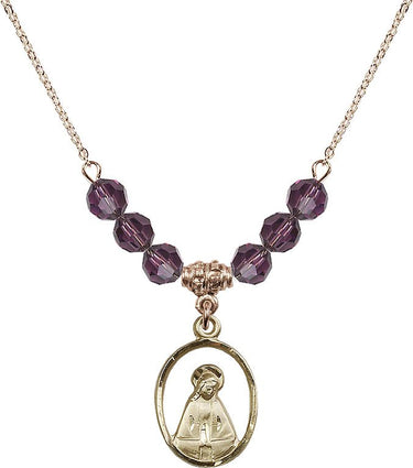 Madonna Birthstone Necklace | 3/4 inch | 6mm Beads