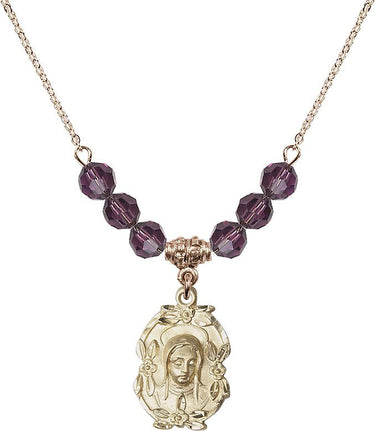 Madonna Birthstone Necklace | 7/8 inch | 6mm Beads | N30-1647