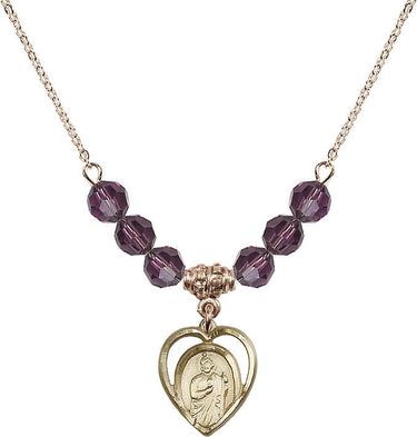 St. Jude Birthstone Necklace | 5/8 inch | 6mm Beads | N30-4128