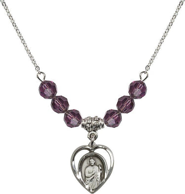 St. Jude Birthstone Necklace | 5/8 inch | 6mm Beads | N30-4128
