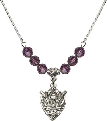 Communion Birthstone Necklace | 3/4 inch | 6mm Beads