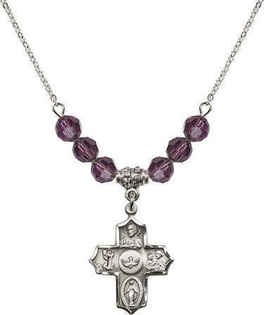 5-Way Birthstone Necklace | 7/8 inch | 6mm Beads