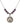 Shamrock w/ Celtic Border Birthstone Necklace | 3/4 inch | 6mm Beads  Amethyst Sterling Silver