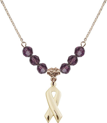 Saint Christopher Birthstone Necklace | 7/8 inch | 6mm Beads | N30-5150