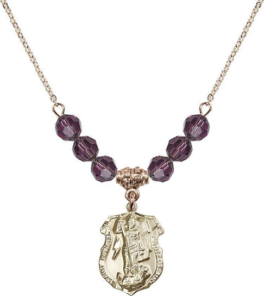 Saint Michael the Archangel Michael Birthstone Necklace | 3/4 inch | N30-5692