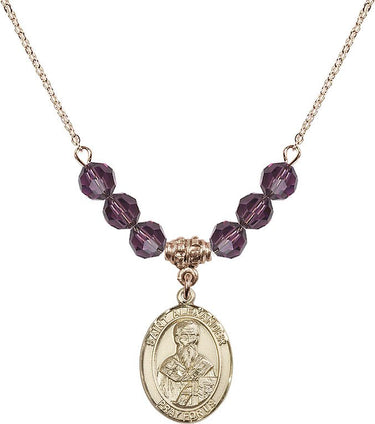 Saint Alexander Constantinople Birthstone Necklace | 6mm Beads