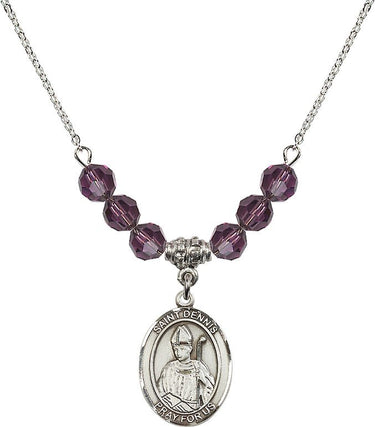 St. Dennis Birthstone Necklace | 3/4 inch | 6mm Beads